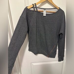 Champion women’s medium asymmetrical gray sweatshirt. Anna Keiser collab